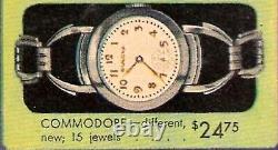 Vintage 1935 Bulova Commodore Rare Bracelet Intact