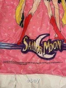 Vintage 2000 Rare Sailor Moon sleeping bag pink Blanket Rose art collectors