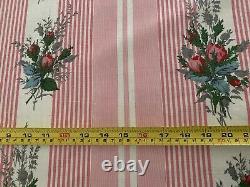 Vintage French Garanti Boussac Rose Fabric BAGATELLE 66 X 48 Curtain Rare! A