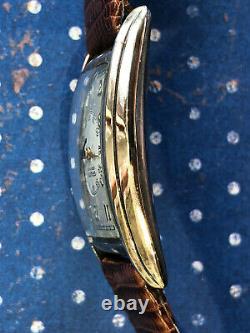 Vintage Gruen Doctor's wrist watch rose gold filled Silver Case1940's very rare