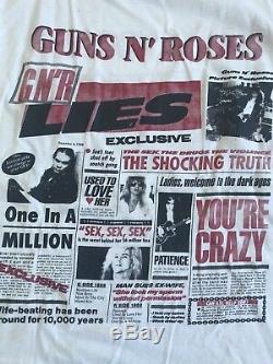 Vintage Guns N Roses Lies Shirt RARE Single stitched Axl Rose Slash