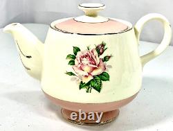 Vintage Homer Laughlin Lifetime China Pink Rose Teapot Super Rare! EUC MCM