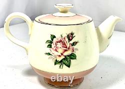 Vintage Homer Laughlin Lifetime China Pink Rose Teapot Super Rare! EUC MCM