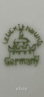 Vintage Leuchtenburg Germany Porcelain Plate Hand Painted Rose 8 1/4 Inch Rare
