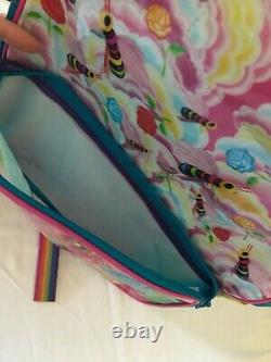 Vintage Lisa Frank Buzz Bumble Bee Roses Flowers RARE Backpack Broken Strap