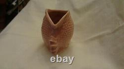 Vintage Nelson McCoy Fish NM Nelson McCoy Pottery USA PINK ROSE Rare Planter
