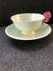 Vintage Rare Paragon Rose Handle Teacup Cup And Saucer Pale Green
