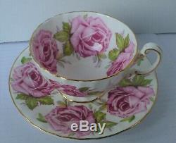Vintage Rare Aynsley Cabbage Rose Teacup And Saucer