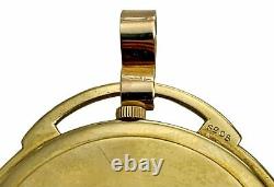 Vintage Rare Cartier / LeCoultre 18k Yellow Gold Mechanical 44mm Pocket Watch
