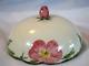 Vintage Rare Franciscan Desert Rose Toast Egg Warmer Cover Dish Dome