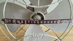 Vintage Rare Westinghouse Misty Rose Fan Runs Original Art Deco Clean