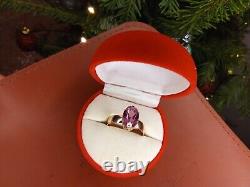 Vintage Ring Gold 583 14K Alexandrite Women's Jewelry Russian USSR Rare Old 20th