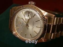 Vintage Rolex Day-Date President Ultra Rare Solid Rose Gold Shah of Iran