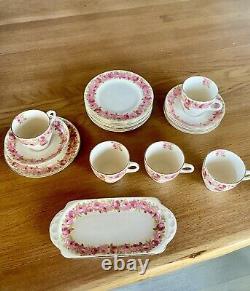 Vintage Royal Doulton'Baby Rose' Complete Tea Set c1941 Made in England! RARE