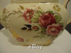 Vintage Sadler England Cubed Rose Teapot #2897 Rare 1930-1940's RARE