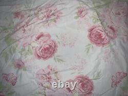 Vtg Rachel Ashwell Treasures 80 x 83 duvet peony pink rose RARE Full Queen