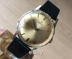 ZENITH AUTOMATIC 18K ROSE GOLD 34mm Cal. 2542 VINTAGE RARE WRIST WATCH FOR MEN